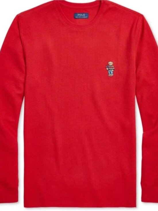 Polo Ralph Lauren Other - Polo Ralph Lauren Men’s Shirt Bear Red Crew Neck Long Sleeve Thermal Top XL